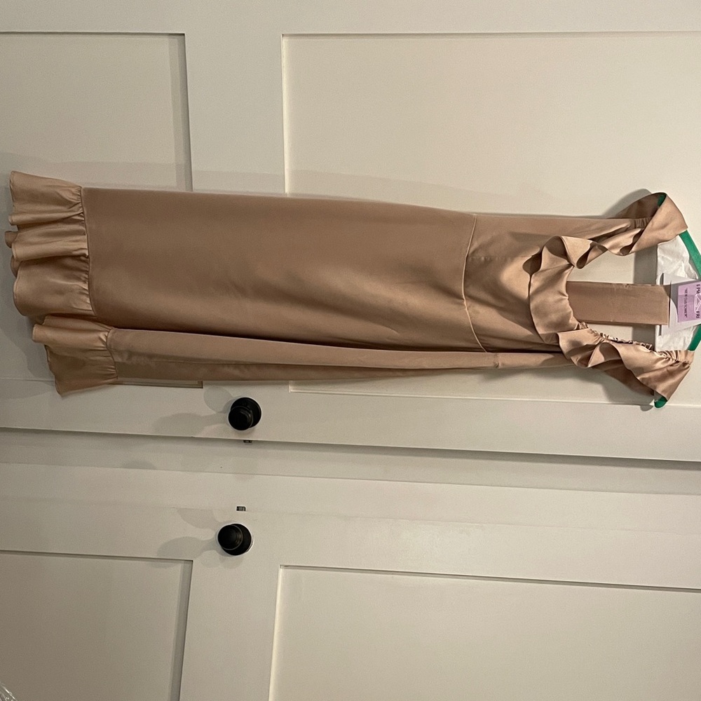 Show Me Your MuMu Tan Midi Dress